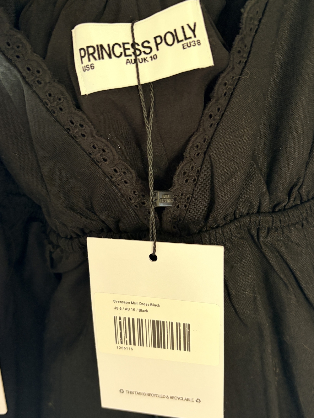 Princess Polly SvenssonBlack Spaghetti Strap Mini Dress - Picture 5 of 5